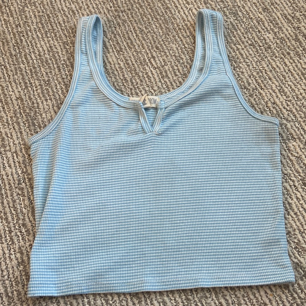 sky and sparrow cropped tank